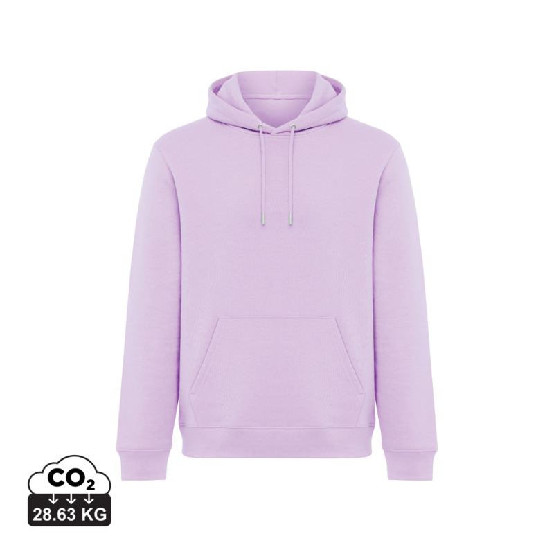 IQONIQ Joshua Unisex mikina s kapucňou z rec. bavlny lavender M