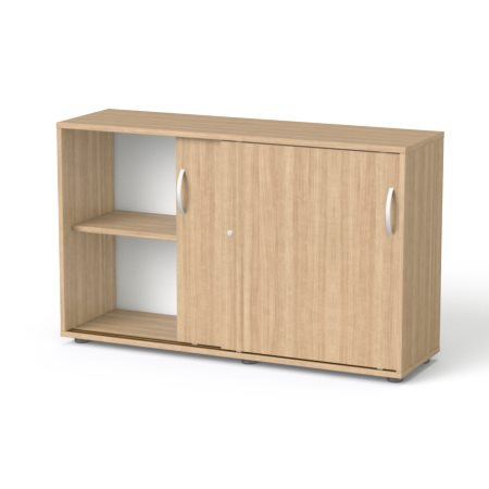 Skriňa, policová, s posuvnými dverami, MAYAH "Freedom SV-12", jaseň 2