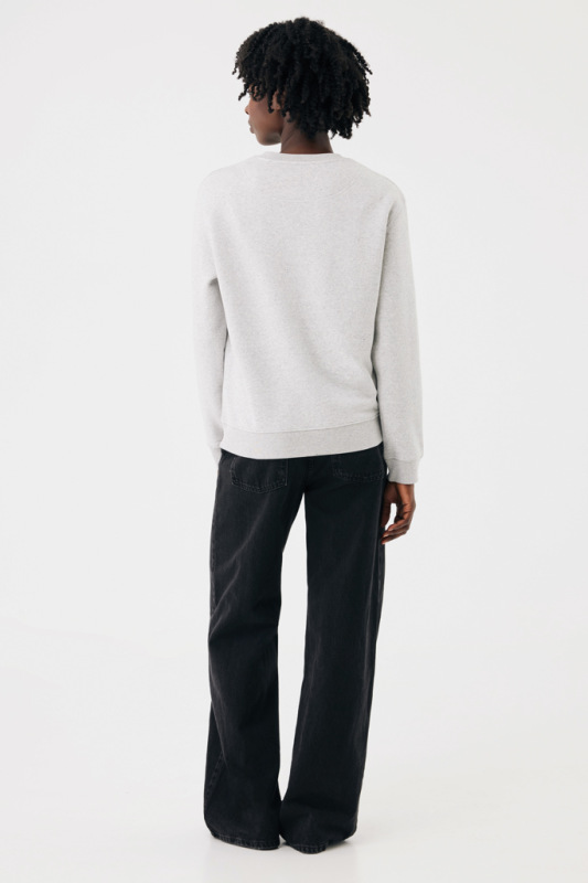 IQONIQ Toria Unisex mikina s okrúhl. výstrihom z rec. bavlny light heather grey XXS 7