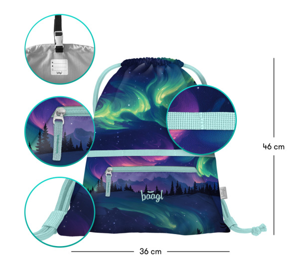 BAAGL Vrecko s priehradkou na zips Aurora GRS 2