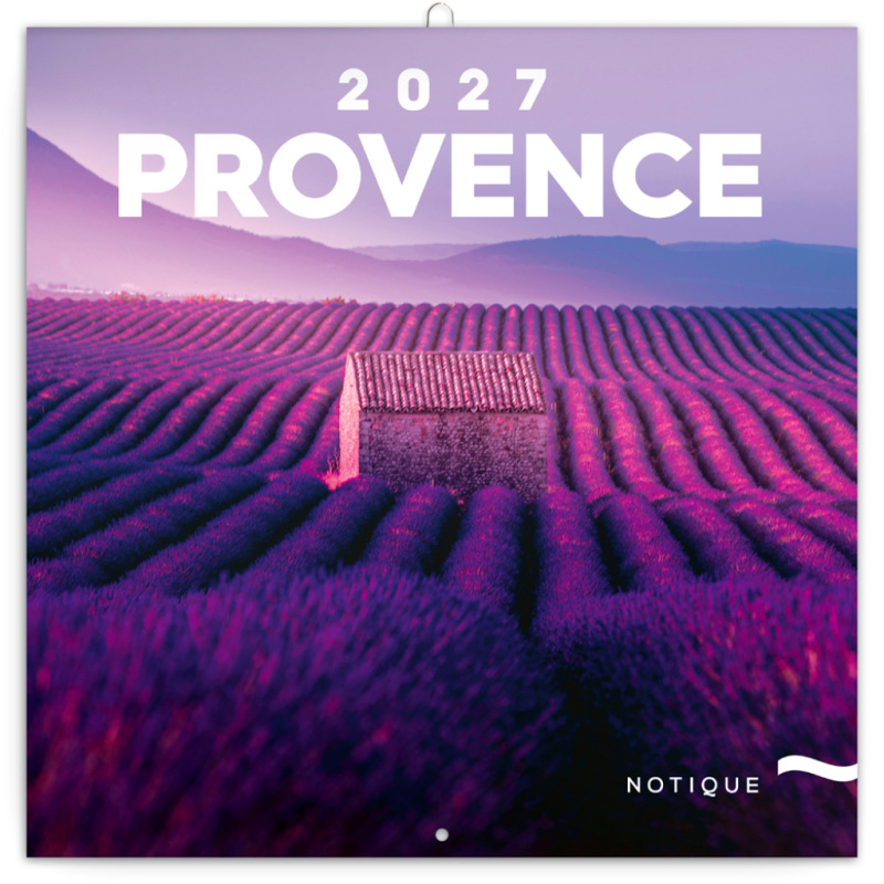 NOTIQUE Poznámkový kalendár Provence 2027, 30 x 30 cm