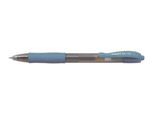 Gélové pero, 0,32 mm, stláčací mechanizmus, PILOT "G-2", svetlomodré