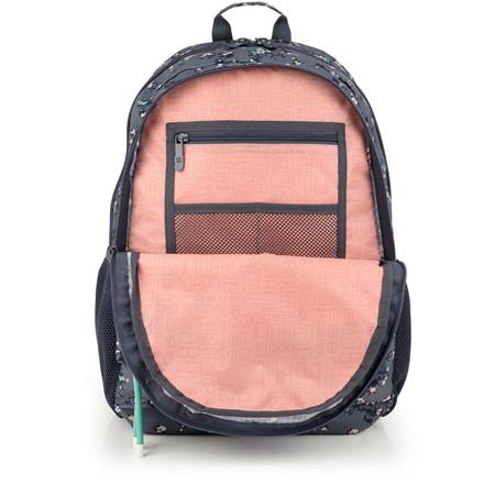 Školská taška, so zipsom, GABOL "Secret", sivá, s kvetinkovým vzorom 4