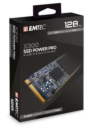 SSD (interná pamäť), 128GB, M2 NVMe, 1500/500 MB/s, EMTEC "X300"