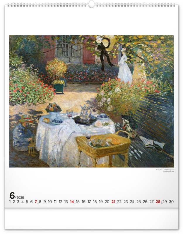 NOTIQUE Nástenný kalendár Claude Monet 2026, 48 x 56 cm 6