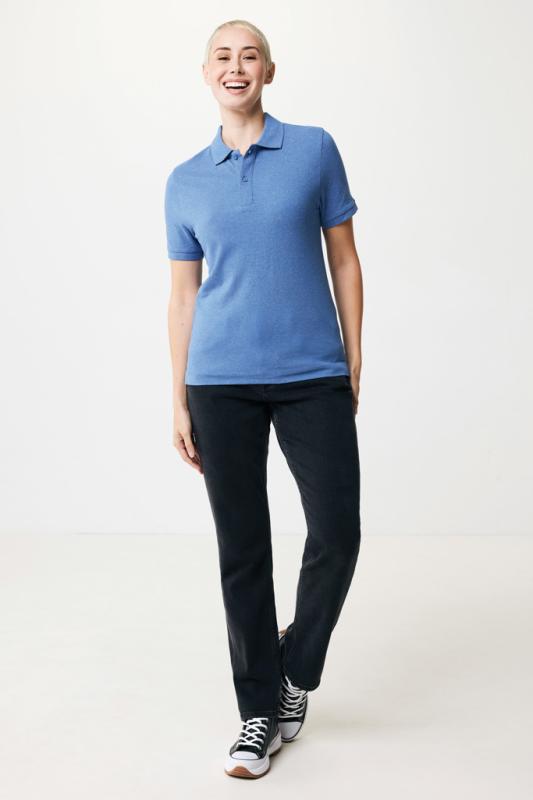 Polo tričko IQONIQ Yosemite z recykl. bavlny heather blue XXS 5
