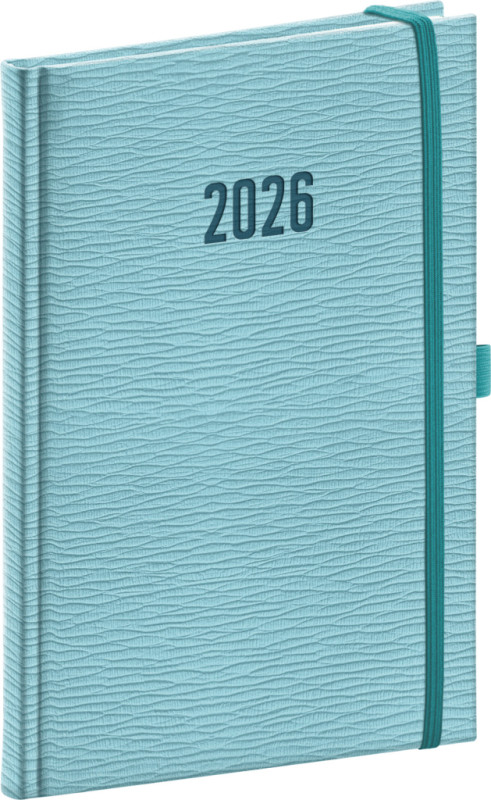 NOTIQUE Týždenný diár Rivoli 2026, svetlomodrý, 15 x 21 cm