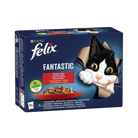 Krmivo pre mačky, 12x85 g, FELIX "Fantastic", domáca zmes