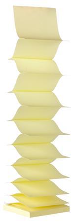 Samolepiaci bloček, "Z", 75x75, 100 listov, APLI, žltý