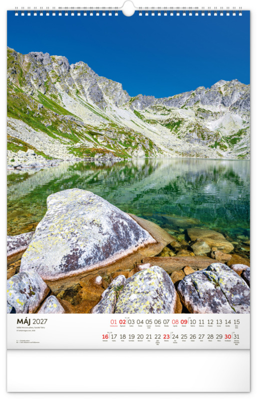 NOTIQUE Nástenný kalendár Tatry 2027, 33 x 46 cm 5