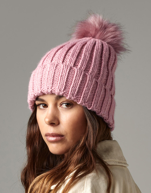 Čiapka s brmbolcom Chunky Beanie