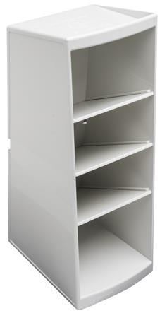 Stolový organizér, multifunkčný, 4 priehradky, 8x23x11 cm, EXACOMPTA "Autentik", biele