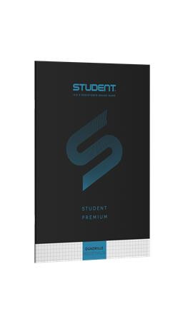 Zošit, A4, štvorčekový, 32 listov, ICO "Student Premium", čierny 9