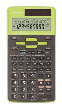 Kalkulačka, vedecká, 273 funkcií, SHARP "EL-531", zelená