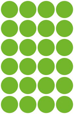Etikety, okrúhle, priemer: 18 mm, odstrániteľné, AVERY ZWECKFORM, zelené, 96 etikiet/bal 4