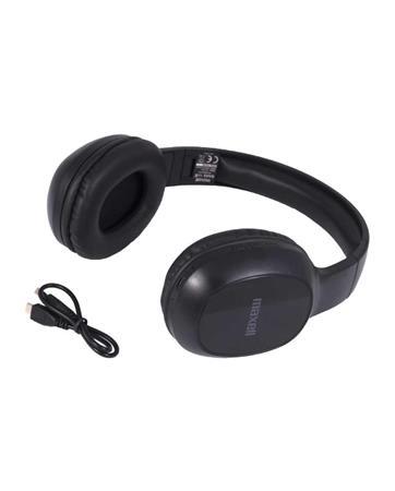 Náhlavné slúchadlá, bezdrôtové, Bluetooth 5.1, s mikrofónom, MAXELL "Bass 13 BT", čierna
