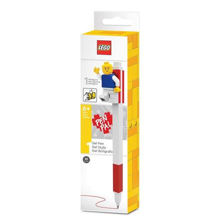 Gélové pero, 0,7 mm, s uzáverom, s mini figúrkou, LEGO, červené 1