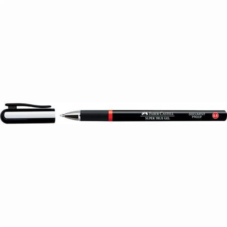 Gélové pero, 0,5 mm, s vrchnákom, FABER-CASTELL "Super True Gel", červené