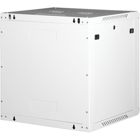 Rack skriňa, nástenná, 19", 12U, v demonte, LANDE "PROlineB", sivá 2