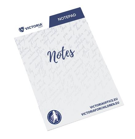 Poznámkový zošit, A4, 5x50 listov, štvročekový, VICTORIA OFFICE, biely
