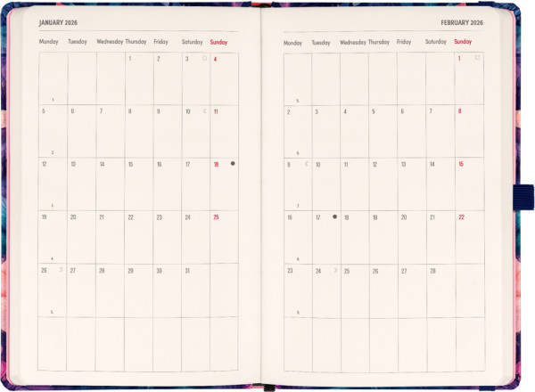 NOTIQUE Planbook diár/notes Kytica 2026, 13 x 21 cm 4