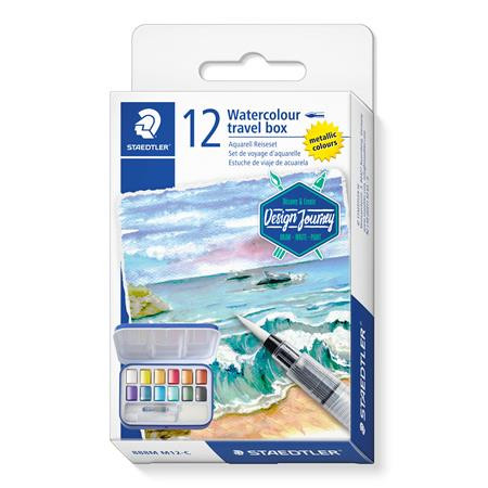 Vodové farby, 12-kusové, STAEDTLER "Noris 888 Design Journey"