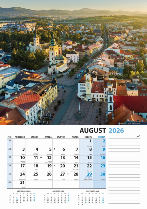 Nástenný kalendár Slovensko z výšky 2026 9
