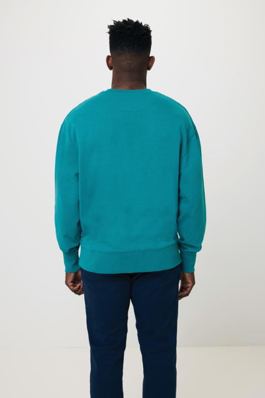 Mikina IQONIQ Kruger relaxed fit z recykl. bavlny verdigris L 12