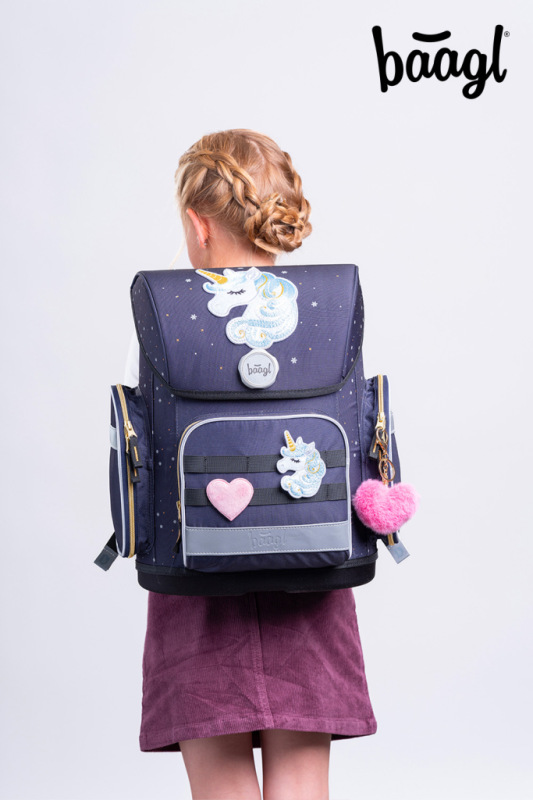 BAAGL SADA 3 Ergo Unicorn Gold: aktovka, peračník, vrecko 10