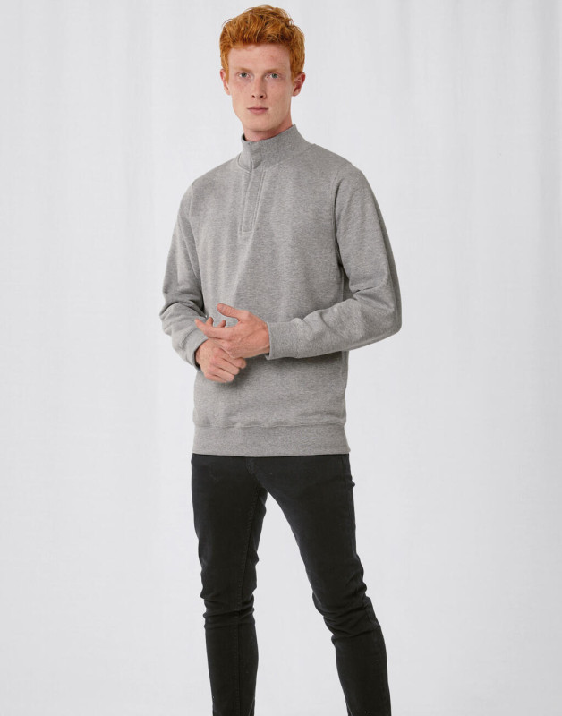 Mikina s 1/4 zipsom ID.004 Cotton Rich 1
