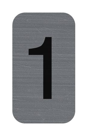 Informačná tabuľka, samolepiaca, 2,5x4,4 cm, hliníkový vzhľad, EXACOMPTA, č. 1 1