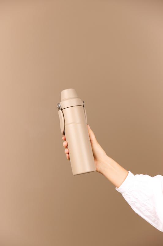 VINGA Baltimore trek RCS fľaša z rec. Nerez. ocele 600 ml greige 8