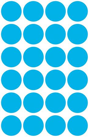 Etikety, okrúhle, priemer: 18 mm, AVERY ZWECKFORM, modré, 96 etikiet/bal 4