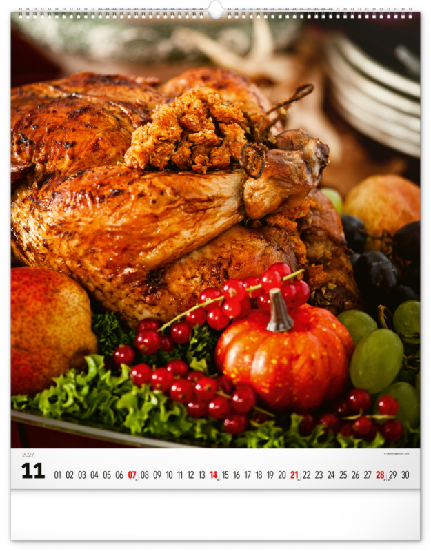 NOTIQUE Nástenný kalendár Gourmet 2027, 48 x 56 cm 11
