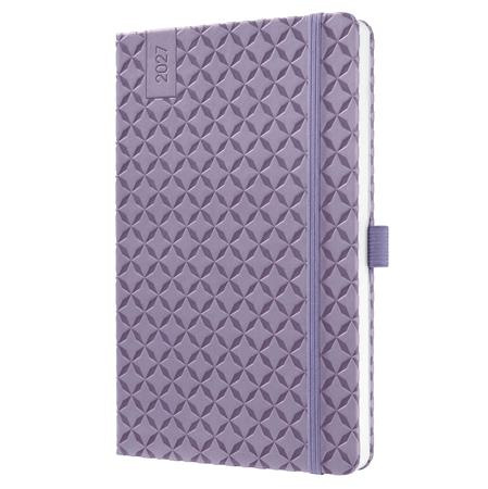 Diár, A5, týždenný, 2027, tvrdá obálka, SIGEL "Jolie", Lavender Purple 2