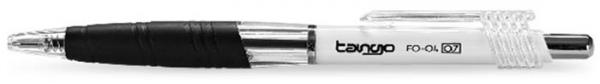 Guľôčkové pero, 0,35 mm, stláčací mechanizmus, FLEXOFFICE "Tango", čierne