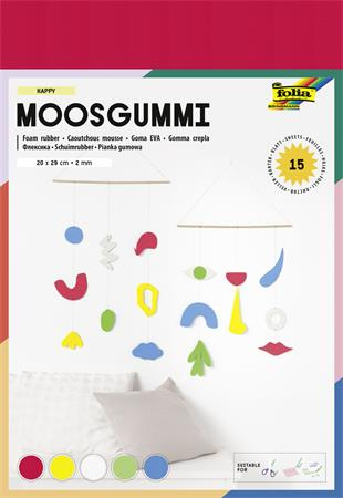 Moosguma, 20x29 cm, 15 listov, FOLIA "Happy", 5 rôznych farieb 1