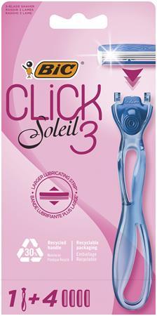 Holiaci strojček, dámsky, so 4 náhradnými hlavicami, BIC "SOLEIL CLICK3