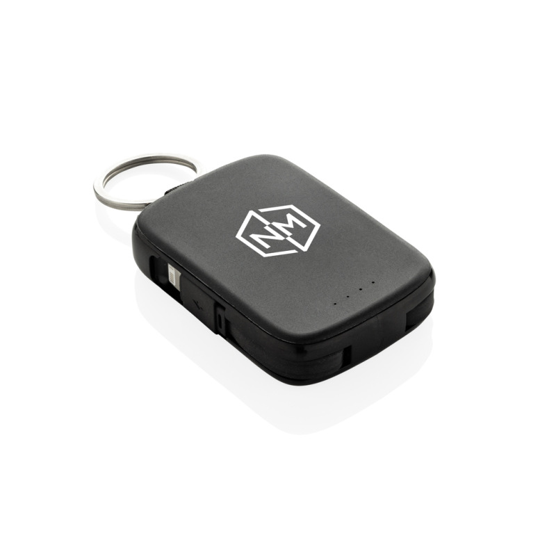Nexo RCS kľúčenka s powerbankou 2000 mAh a int. káblami čierna 8