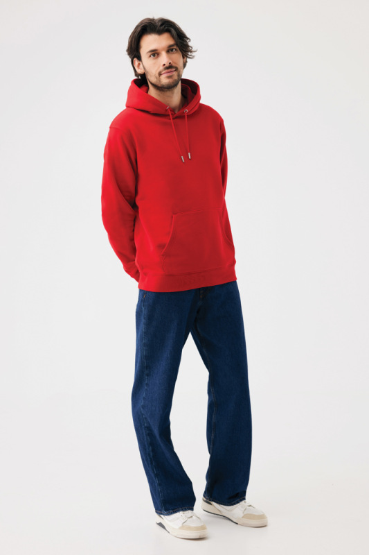 IQONIQ Joshua Unisex mikina s kapucňou z rec. bavlny červená M 10
