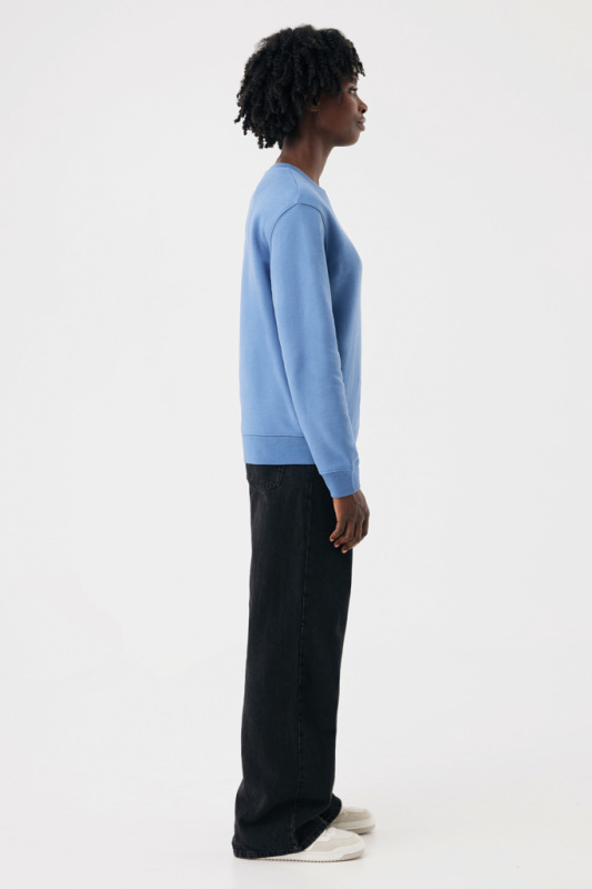 IQONIQ Toria Unisex mikina s okrúhl. výstrihom z rec. bavlny moon blue XXL 12