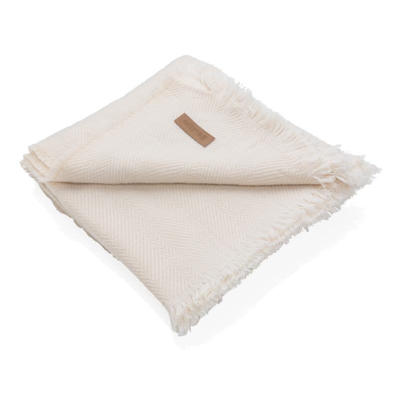 Tkaná deka Ukiyo 130 x 150cm z Polylana® AWARE™ off white 3