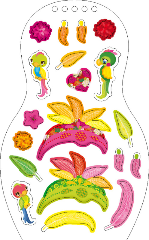 Obliekame brazílske bábiky ISABELA – Maľovanky 3