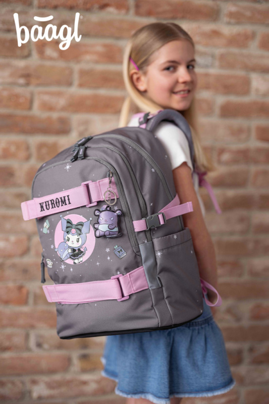BAAGL SADA 3 Skate Kuromi Grey: batoh, peračník, športová taška GRS 10