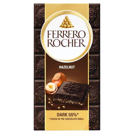 Horká čokoláda, 90 g, FERRERO ROCHER "Prémium" s lieskovoorieškovou náplňou 1