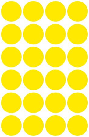 Etikety, okrúhle, priemer: 18 mm, AVERY ZWECKFORM, žlté, 96 etikiet/bal 4
