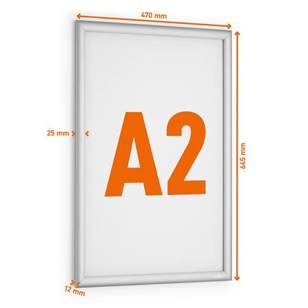 Informačný panel, hliníkový, do exteriéru, A2, DURABLE "Outdoor", strtieborný 2