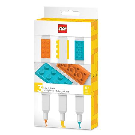 Zvýrazňovač, sada, obojstranný, LEGO, 3 rôzne farby 1