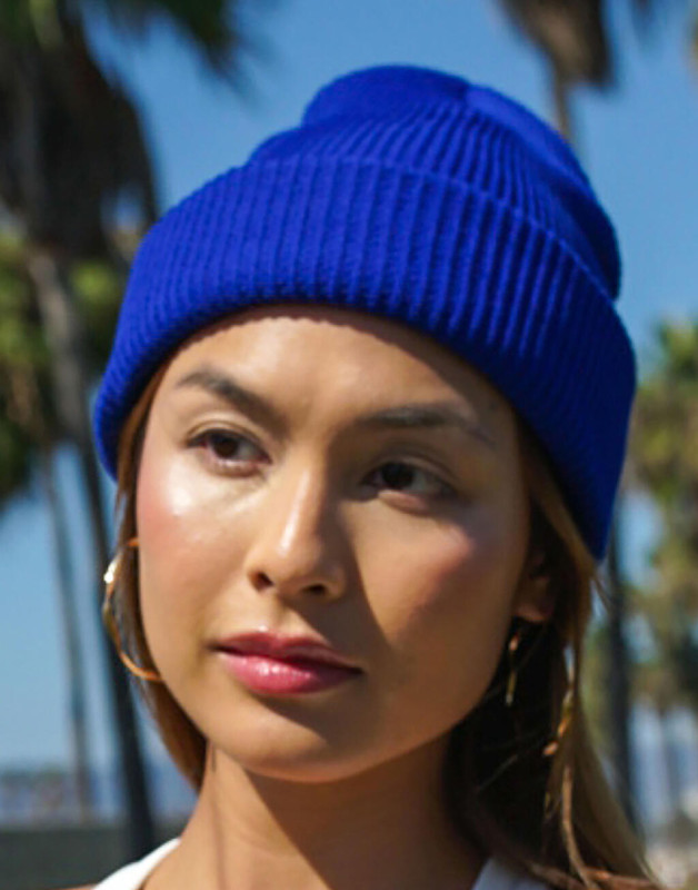 Čiapka Recycled Yarn Ribbed Knit Beanie