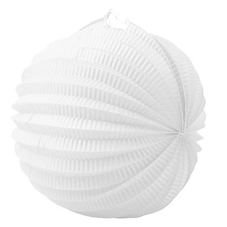 . Lampión, okrúhly, 22 cm, biely